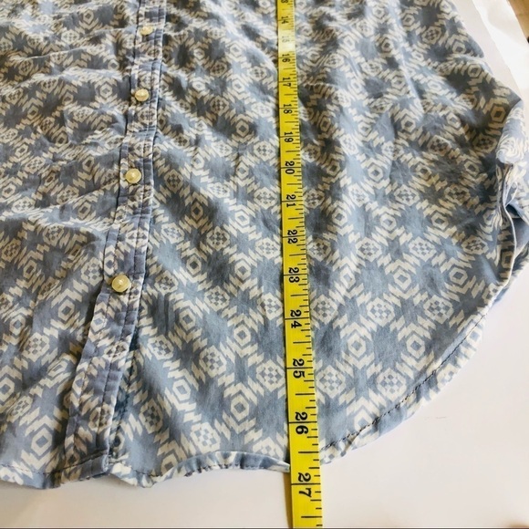 Anthropologie Holding Horses Ikat Western Print Isla Button Down Top Size 6 - Picture 12 of 13
